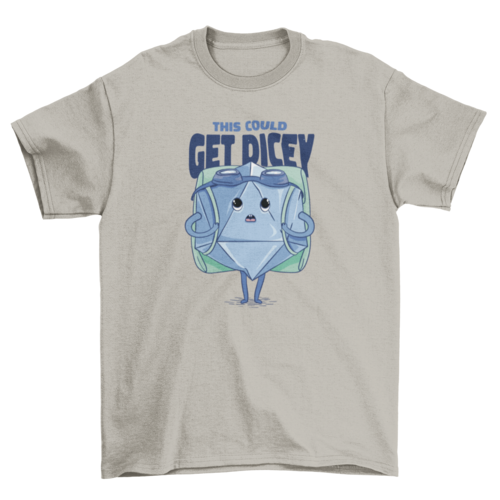 RPG dice funny cartoon t-shirt