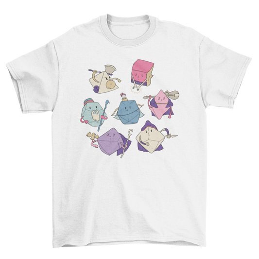 Dice characters t-shirt