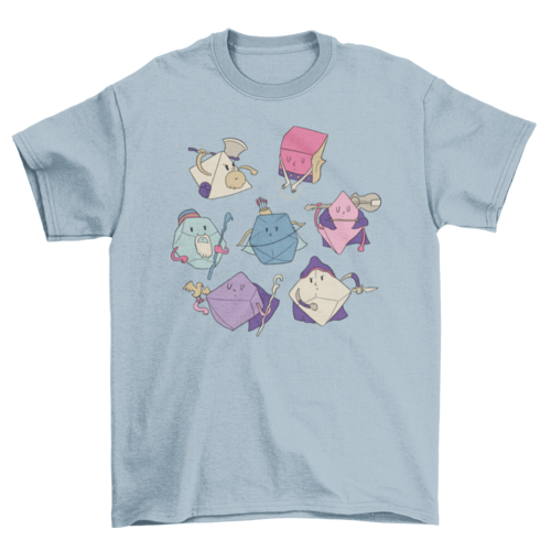 Dice characters t-shirt