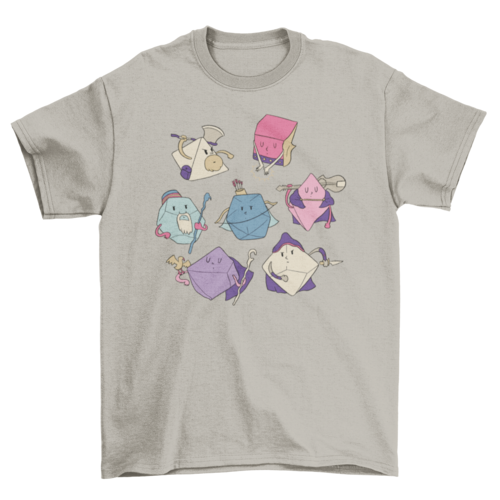 Dice characters t-shirt