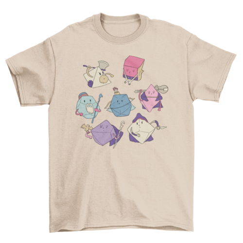 Dice characters t-shirt