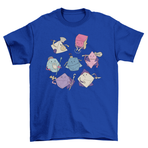 Dice characters t-shirt