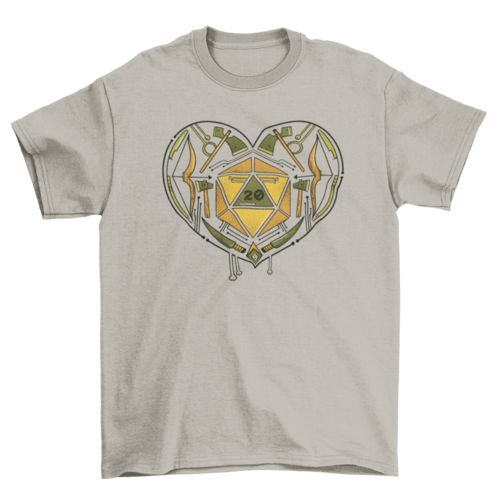 Role Playing Dice Heart T-shirt