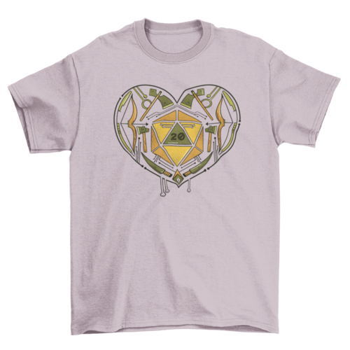 Role Playing Dice Heart T-shirt