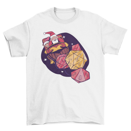 Santa Roleplaying Dice T-shirt