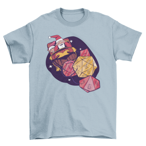 Santa Roleplaying Dice T-shirt
