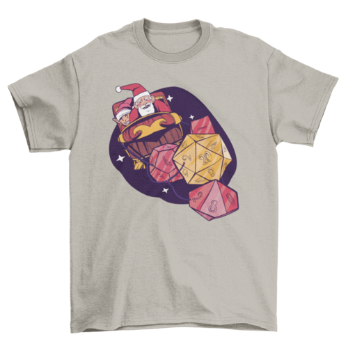 Santa Roleplaying Dice T-shirt