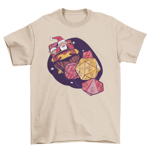 Santa Roleplaying Dice T-shirt