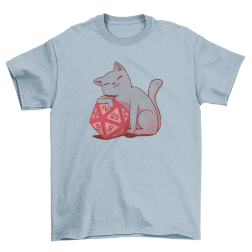 Cat with dice t-shirt