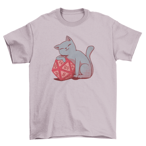 Cat with dice t-shirt