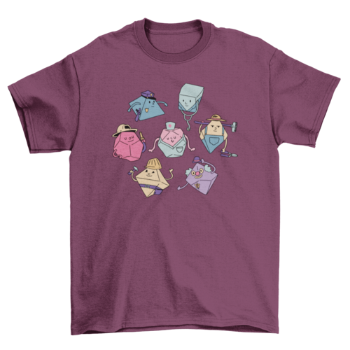 Role playing dice uniforms t-shirt