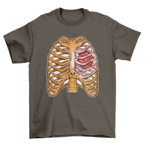 Role-playing dice ribcage t-shirt