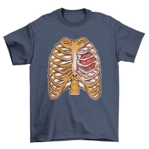 Role-playing dice ribcage t-shirt