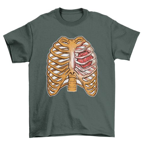 Role-playing dice ribcage t-shirt