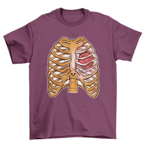 Role-playing dice ribcage t-shirt