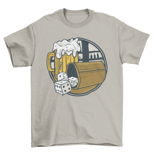 Beer and dice games t-shirt design