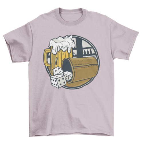 Beer and dice games t-shirt design