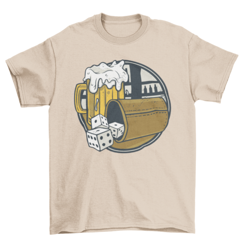 Beer and dice games t-shirt design