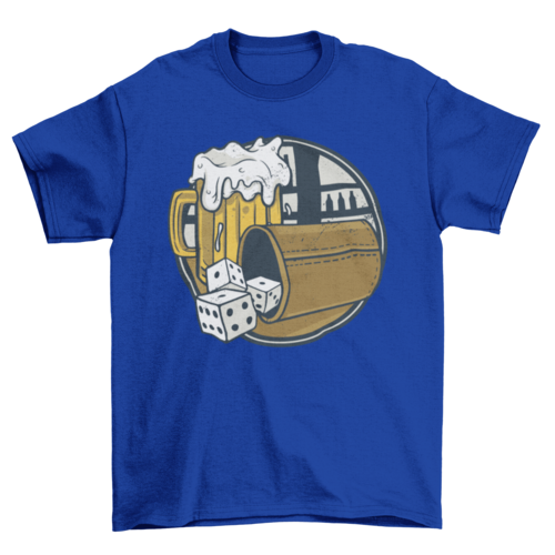 Beer and dice games t-shirt design