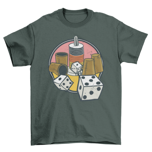 Board and dice games t-shirt
