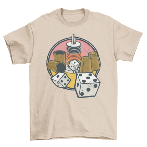 Board and dice games t-shirt