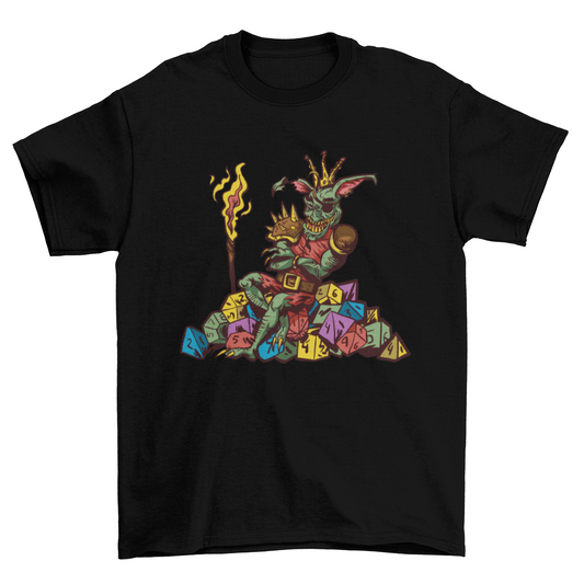 Goblin on dices t-shirt design