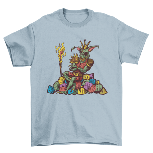 Goblin on dices t-shirt design