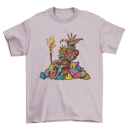 Goblin on dices t-shirt design