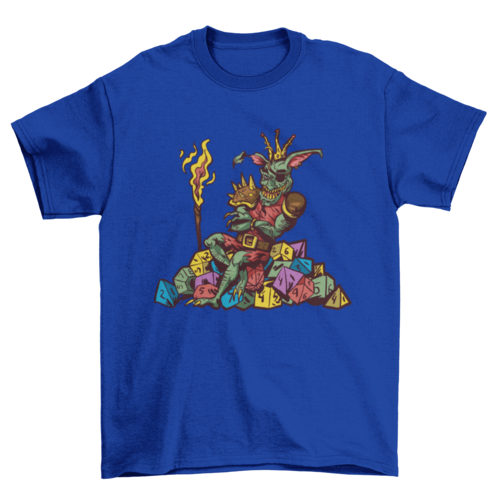 Goblin on dices t-shirt design