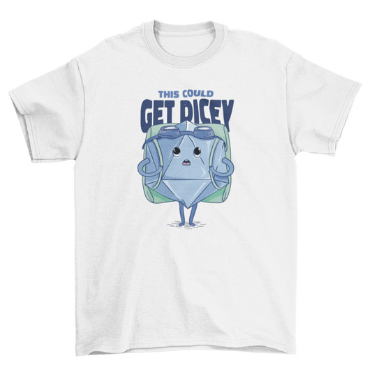 RPG dice funny cartoon t-shirt