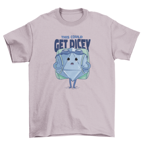 RPG dice funny cartoon t-shirt