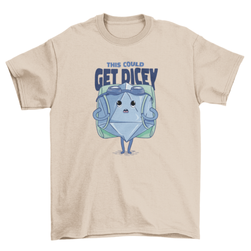 RPG dice funny cartoon t-shirt