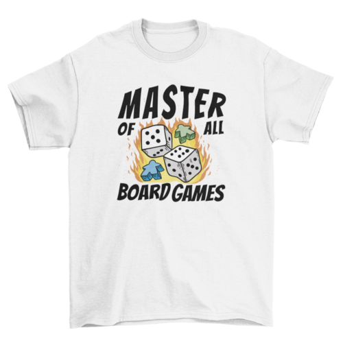 Board game dice on fire t-shirt design