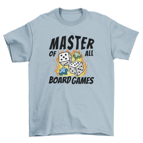 Board game dice on fire t-shirt design