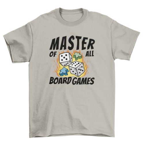 Board game dice on fire t-shirt design