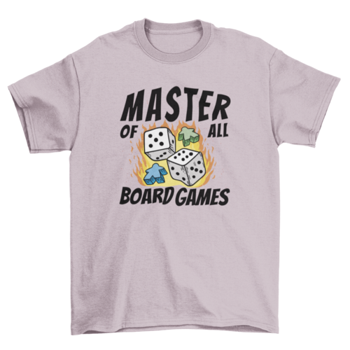 Board game dice on fire t-shirt design