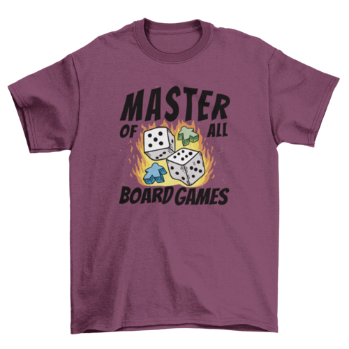 Board game dice on fire t-shirt design