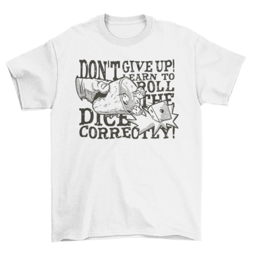 Hand rolling game dices t-shirt