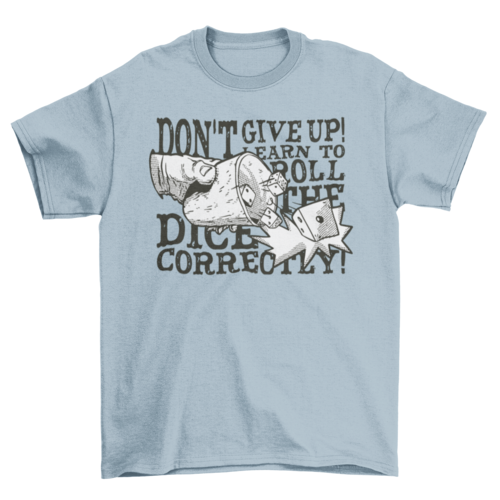 Hand rolling game dices t-shirt