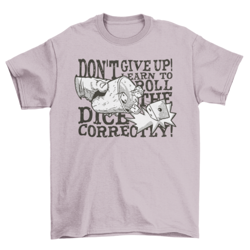 Hand rolling game dices t-shirt