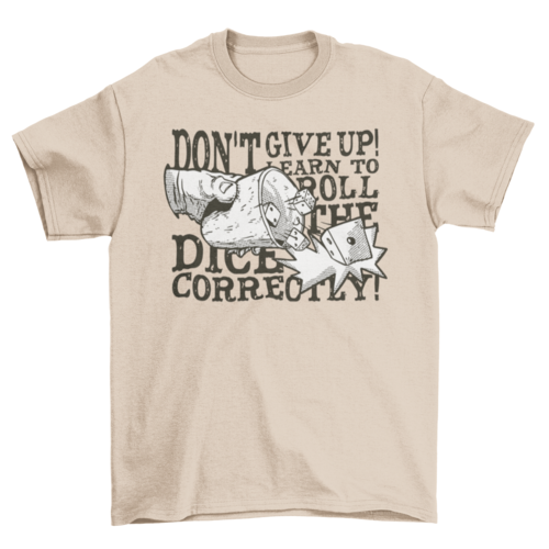 Hand rolling game dices t-shirt