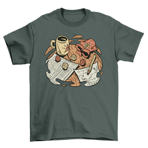 Role Play table t-shirt