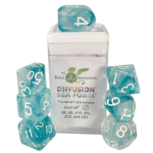 7pc. Gaming Dice - Sea Foam